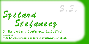 szilard stefanecz business card